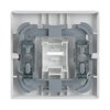 Rocker with legend Symbol "light" with Small Transparent Calotte for Switch/push button, Single rocker studio white - Platform 63
