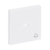 Rocker with legend Symbol "bell" with Small Transparent Calotte for Switch/push button, Single rocker studio white - Platform 63