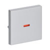 Rocker with Small Red Calotte for Switch/push button, Single rocker aluminium silver - Platform 63