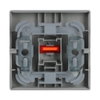 Rocker with Small Red Calotte for Switch/push button, Single rocker aluminium silver - Platform 63