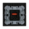 Rocker Characters 0 and 1 with Small Red Calotte for Switch/push button, Single rocker black matt - Platform 63