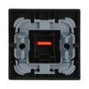 Rocker with Small Red Calotte for Switch/push button, Single rocker black matt - Platform 63