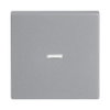 Rocker with Small Transparent Calotte for Switch/push button, Single rocker aluminium silver - Platform 63