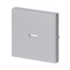 Rocker with Small Transparent Calotte for Switch/push button, Single rocker aluminium silver - Platform 63