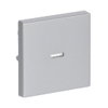 Rocker with Small Transparent Calotte for Switch/push button, Single rocker aluminium silver - Platform 63