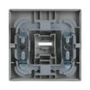 Rocker with Small Transparent Calotte for Switch/push button, Single rocker aluminium silver - Platform 63