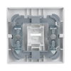 Rocker with Small Transparent Calotte for Switch/push button, Single rocker studio white - Platform 63