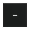 Rocker with Small Transparent Calotte for Switch/push button, Single rocker black matt - Platform 63