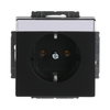 SCHUKO® Socket insert with labelling field with label space black matt - Platform 63