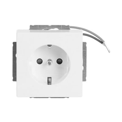 Busch-steplight® SCHUKO® socket insert Safety Shutter with LED Night light /White studio white - Platform 63
