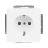 SCHUKO® Socket insert with labelling field Safety Shutter with label space studio white - Platform 63