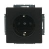 SCHUKO® socket insert Safety Shutter with screw terminals black matt - Platform 63