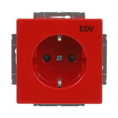 SCHUKO® socket insert EDV Safety Shutter red - Platform 63