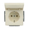 SCHUKO® socket insert with Hinged Lid ivory white - Platform 63