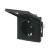 SCHUKO® socket insert Safety Shutter with Hinged Lid anthracite - Platform 63