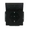 SCHUKO® socket insert Safety Shutter with Hinged Lid black matt - Platform 63
