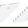 Busch-Jalousiecontrol® II Control element with legend Symbol "arrows" for Venetian blind Single rocker studio white - Platform 63
