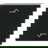 Busch-Jalousiecontrol® II Control element with legend Symbol "arrows" for Venetian blind Single rocker black matt - Platform 63