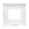 Cover plate with legend Symbols "play, up, down, ok" for Time switch, Room temperature controller, CO2-sensor Central cover plate studio white matt - Platform 63