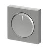 Cover plate for Dimmer Turn button with Neon lamp aluminium silver - Platform 63