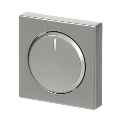 Cover plate for Dimmer Turn button with Neon lamp aluminium silver - Platform 63