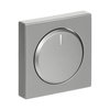 Cover plate for Dimmer Turn button with Neon lamp aluminium silver - Platform 63