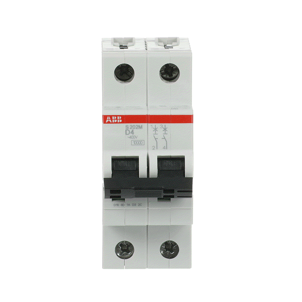 Miniature Circuit Breaker - S200M - 2P - 4 A - D - (AC) 10 kA