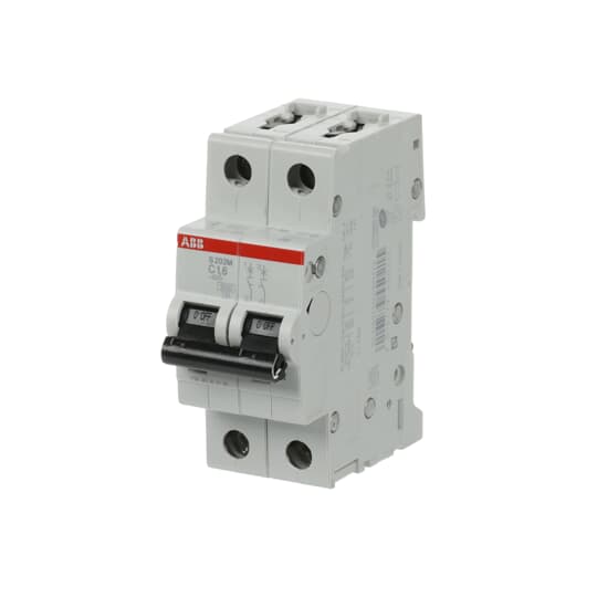 Miniature Circuit Breaker - S200M - 2P - 1.6 A - C - (AC) 10 kA