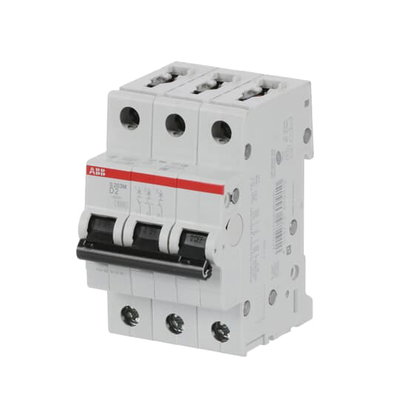 Miniature Circuit Breaker - S200M - 3P - 2 A - D - (AC) 10 kA