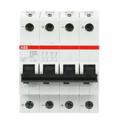 Miniature Circuit Breaker - S200MUC - 4P - 40 A - Z - (AC) 10 kA
