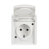 SCHUKO® Socket with labelling field with Hinged Lid 16 A white  - ocean