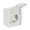 SCHUKO® Socket with labelling field with Hinged Lid 16 A white  - ocean
