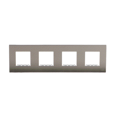Frame 4-gang Stainless steel - Millenium