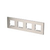 Frame 4-gang Stainless steel - Millenium