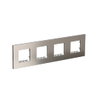 Frame 4-gang Stainless steel - Millenium