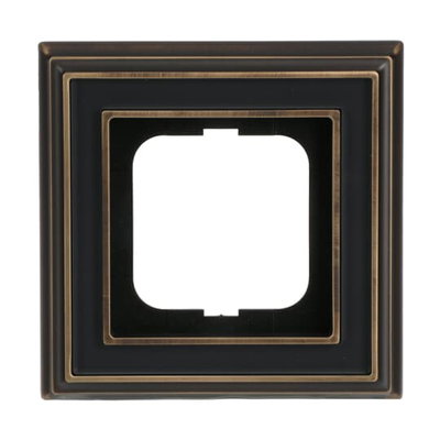 Cover frame 1-gang(s) antique brass anthracite - Busch-Dynasty