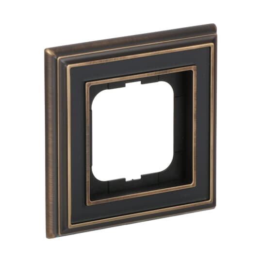 Cover frame 1-gang(s) antique brass anthracite - Busch-Dynasty – Görsel 4 / 5