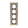 Cover frame 4-gang polished brass ivory white - Busch-Dynasty