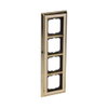 Cover frame 4-gang polished brass ivory white - Busch-Dynasty