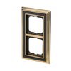 Cover frame 2-gang polished brass anthracite - Busch-Dynasty