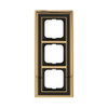 Cover frame 3-gang polished brass anthracite - Busch-Dynasty