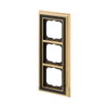 Cover frame 3-gang polished brass anthracite - Busch-Dynasty