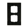 Cover frame 2-gang polished brass decor ivory white - Busch-Dynasty