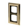 Cover frame 2-gang polished brass decor ivory white - Busch-Dynasty