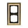 Cover frame 2-gang polished brass decor ivory white - Busch-Dynasty