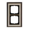 Cover frame 2-gang antique brass ivory white - Busch-Dynasty