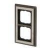 Cover frame 2-gang antique brass ivory white - Busch-Dynasty
