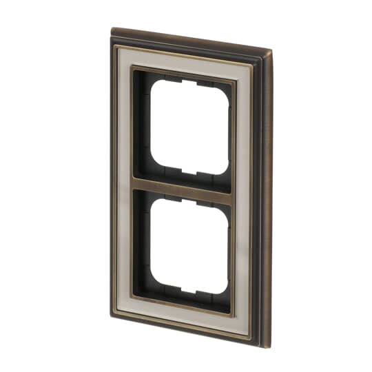 Cover frame 2-gang(s) antique brass ivory white - Busch-Dynasty – Görsel 5 / 5