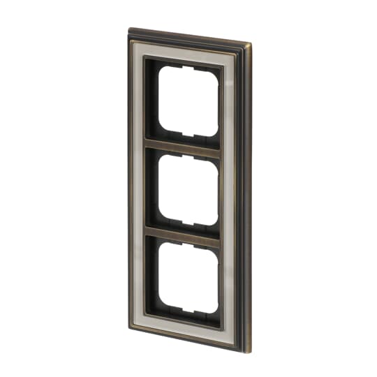Cover frame 3-gang(s) antique brass ivory white - Busch-Dynasty – Görsel 5 / 5