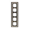 Cover frame 5-gang antique brass ivory white - Busch-Dynasty